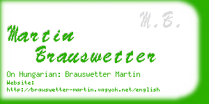 martin brauswetter business card